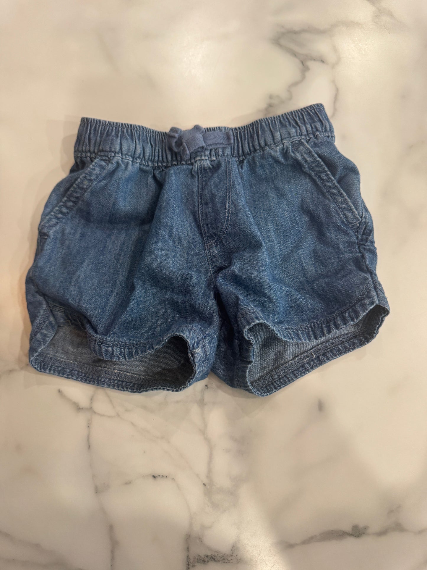 Set of 2 Denim Cozy Shorts with Front Tie 3T