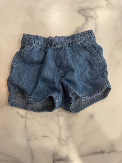 Set of 2 Denim Cozy Shorts with Front Tie 3T