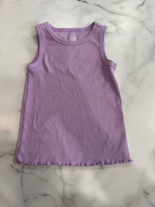 Purple Ruffle Hem Tank 4T