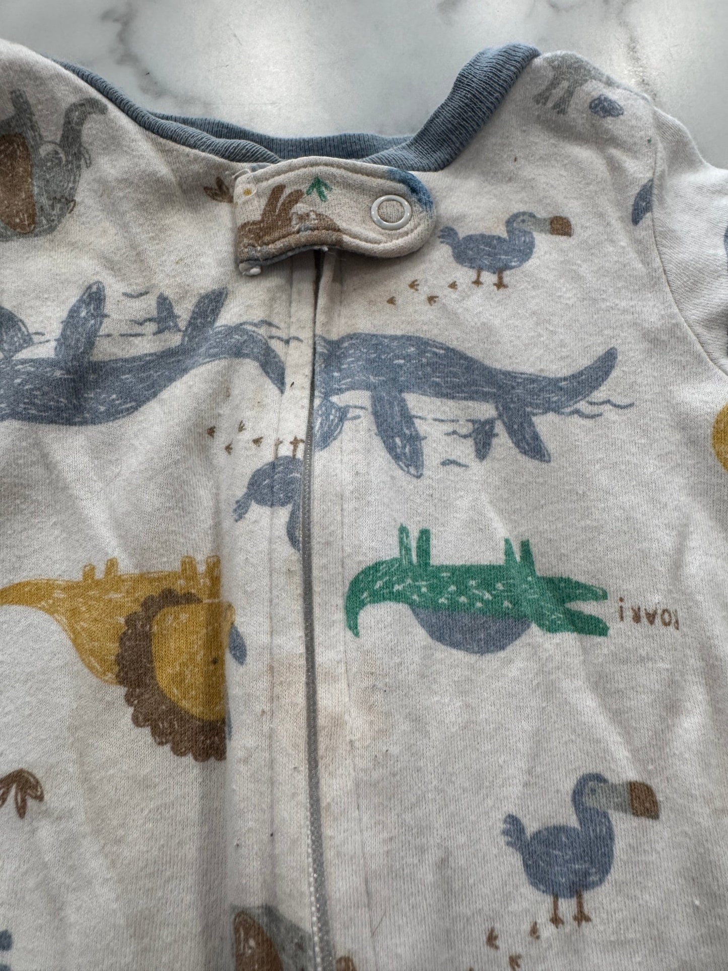 Dino Print Zip - up Sleeper 6 Month - Haven on Summer HillDollar Bin