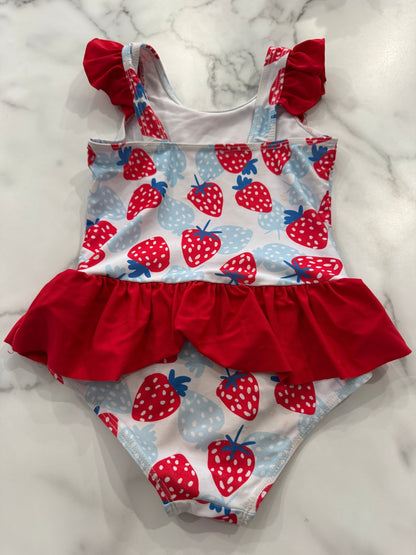 Strawberry Ruffles Swimsuit 5T - Haven on Summer HillDollar Bin