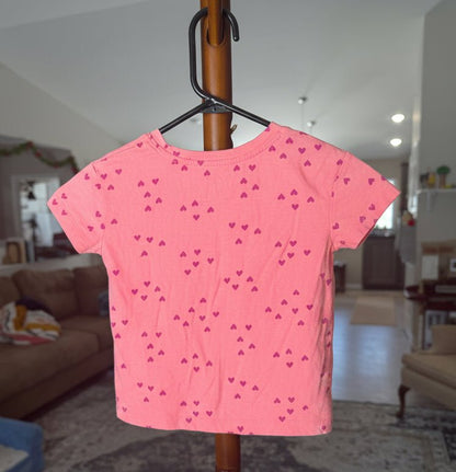 Pink Hearts Tee XS 4/5 - Haven on Summer HillDollar Bin