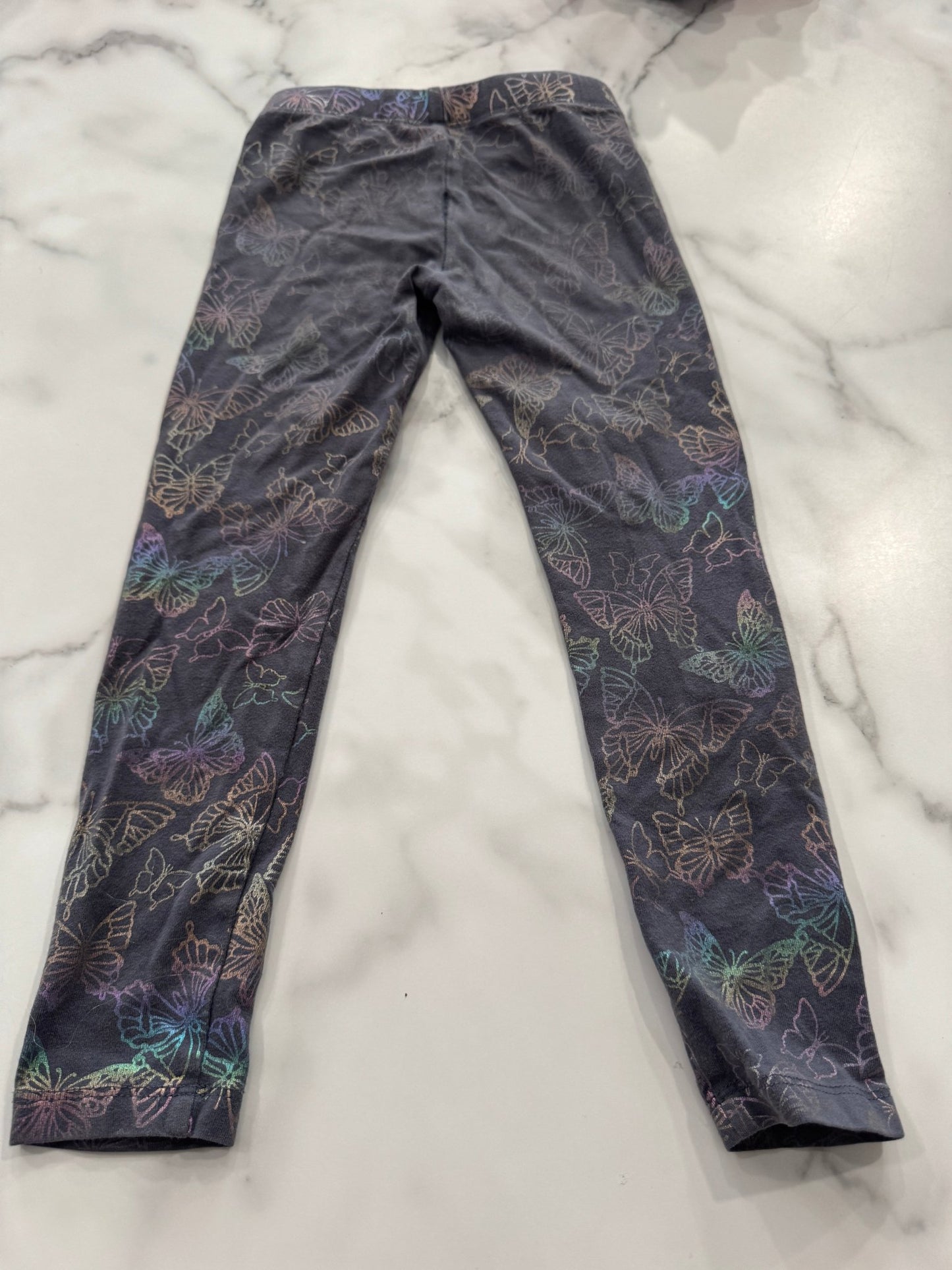 Grey Butterfly Colored Print Leggings XS 4T - Haven on Summer HillDollar Bin