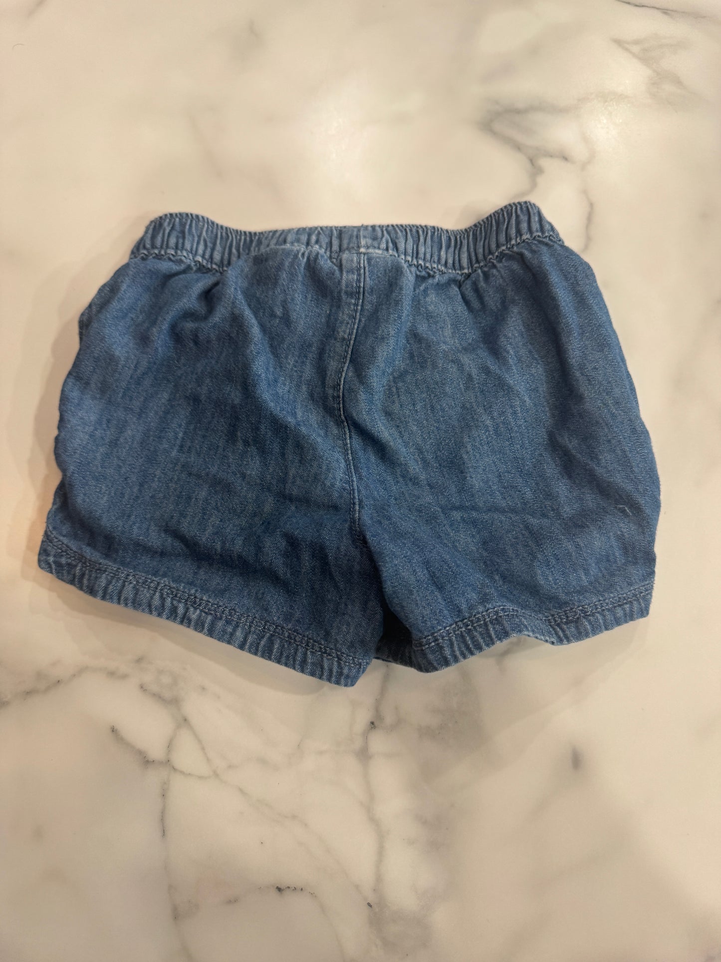 Set of 2 Denim Cozy Shorts with Front Tie 3T