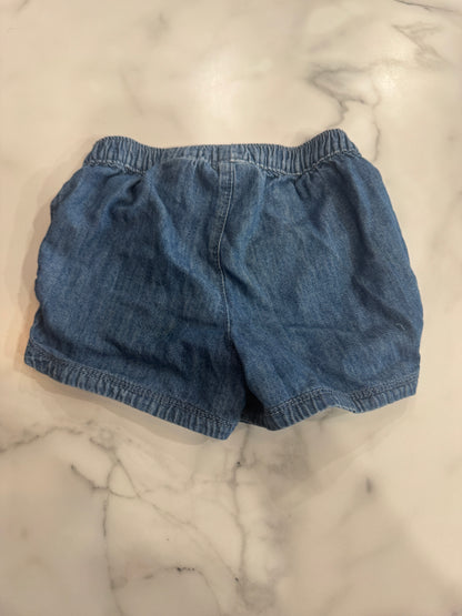 Set of 2 Denim Cozy Shorts with Front Tie 3T
