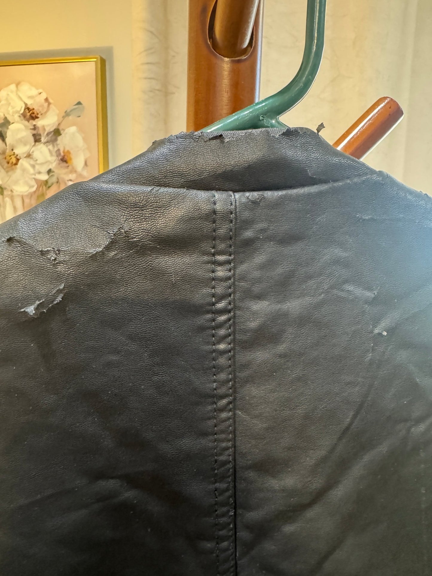 Faux Leather Bomber Jacket (Collar Damage), Women's Small - Haven on Summer HillWomen's Apparel