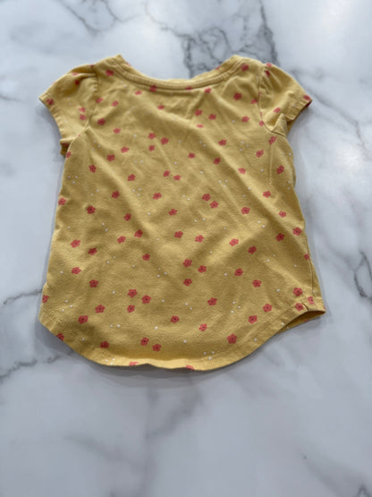 Yellow Scoop Bottom Floral Print Tee 2T - Haven on Summer HillGirl's Apparel