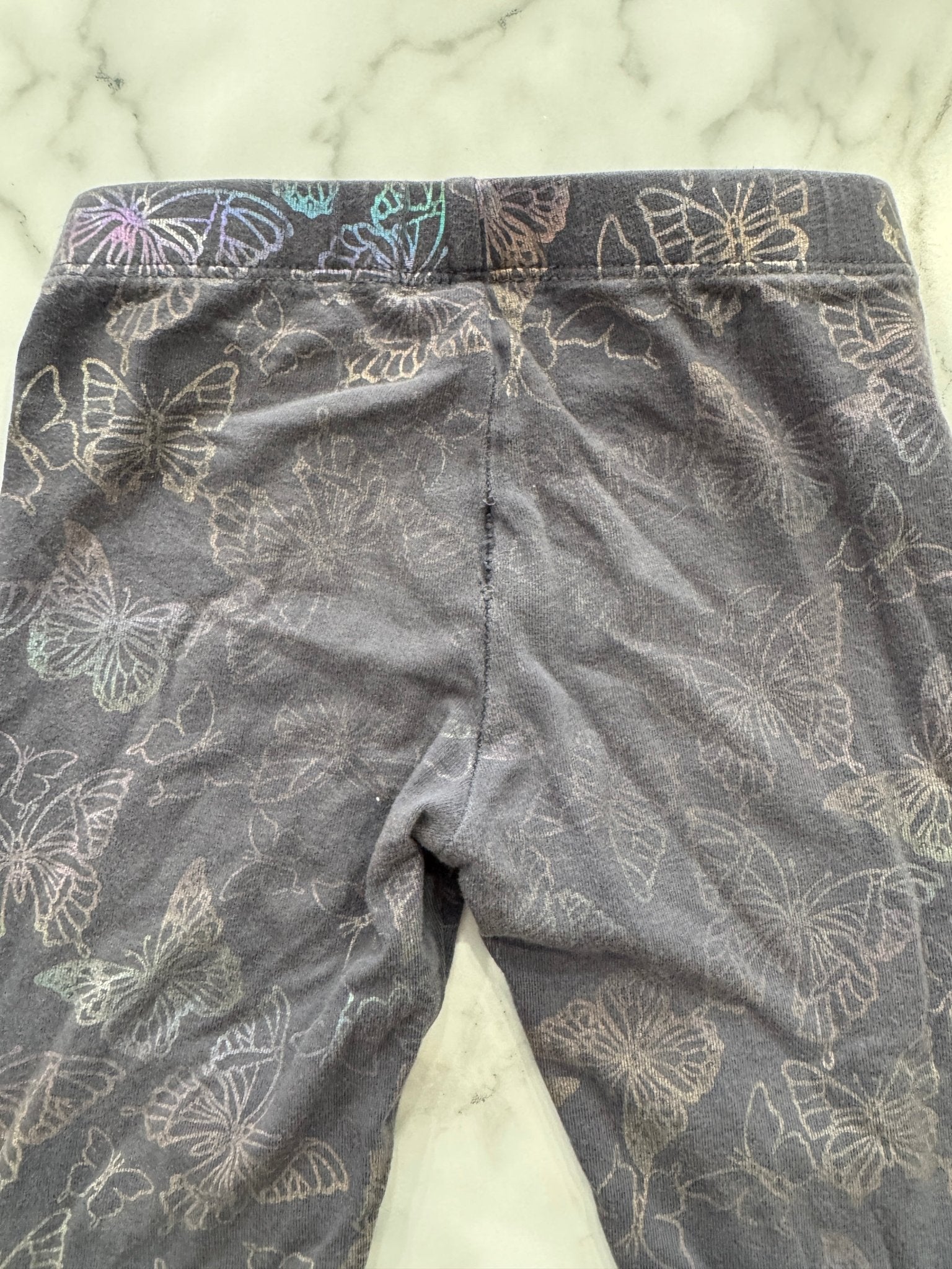 Grey Butterfly Colored Print Leggings XS 4T - Haven on Summer HillDollar Bin