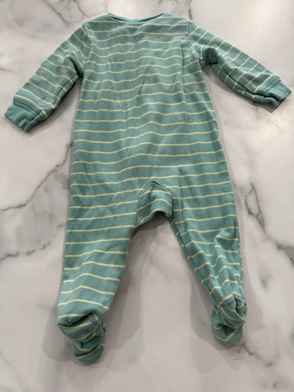 Green Striped Sleeper 6 Months - Haven on Summer HillBaby Boy
