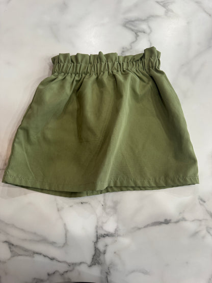 Olive Ruffle Hem Skirt 3/4T