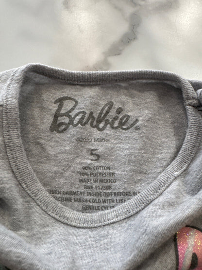 Girls Grey Barbie Tee, 5T - Haven on Summer HillGirl's Apparel