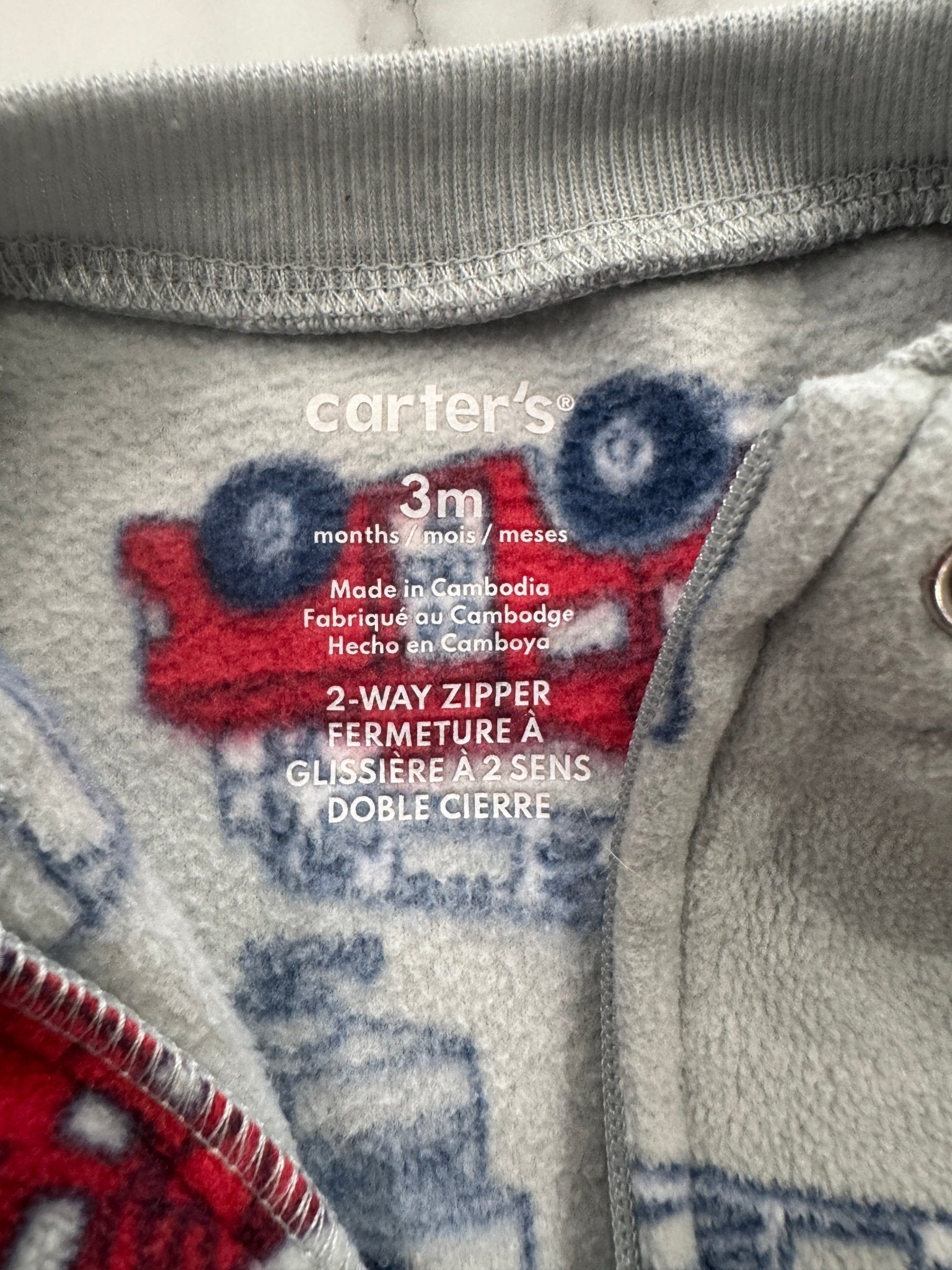 Firetruck Fleece Sleeper 3 Months - Haven on Summer HillBaby Boy