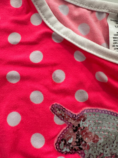 Bright Pink Sequin Unicorn Tie Front Shirt 4T - Haven on Summer HillDollar Bin