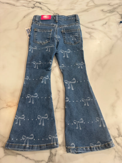 Fit and Flair Jeans with Ribbon Print 4T