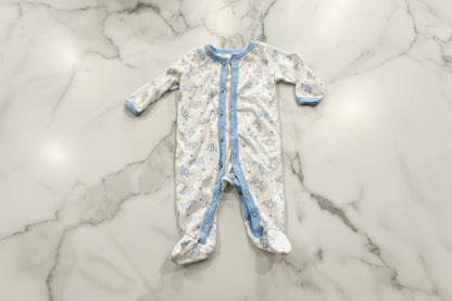 Infant Baby Blue Trim Sleeper 3 - 6 Months - Haven on Summer HillBaby Boy