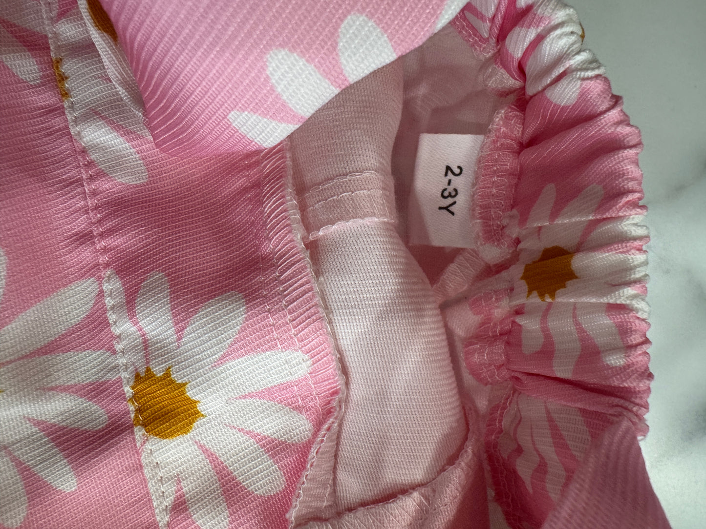 Pink Overalls with Sunflower Print and Adjustable Straps