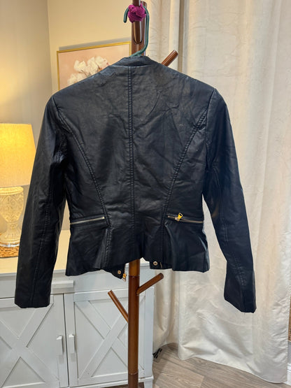 Faux Leather Bomber Jacket (Collar Damage), Women's Small - Haven on Summer HillWomen's Apparel