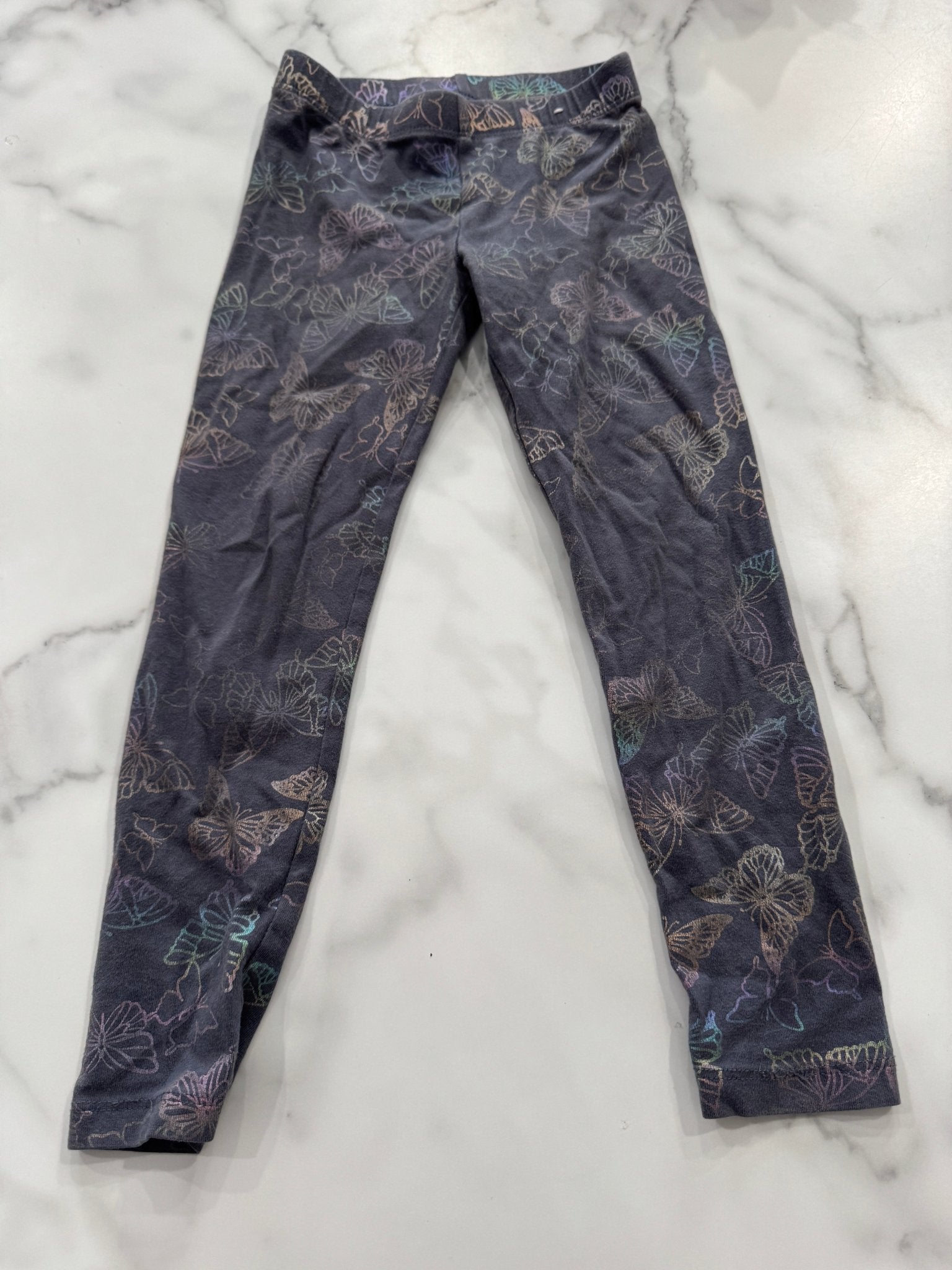 Grey Butterfly Colored Print Leggings XS 4T - Haven on Summer HillDollar Bin