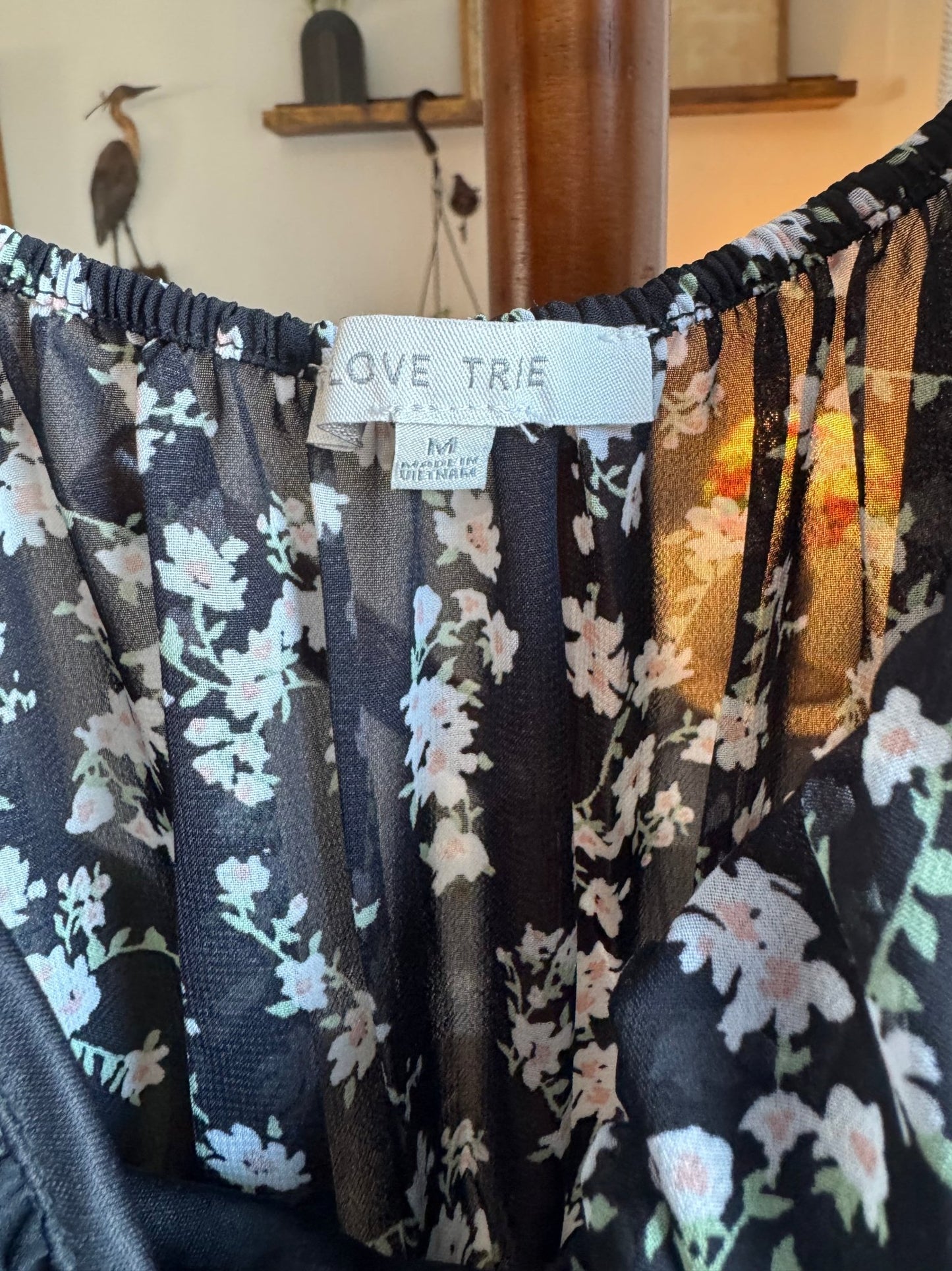 Black Floral Tiered Skirt Romper, Women's M - Haven on Summer HillWomen's Apparel