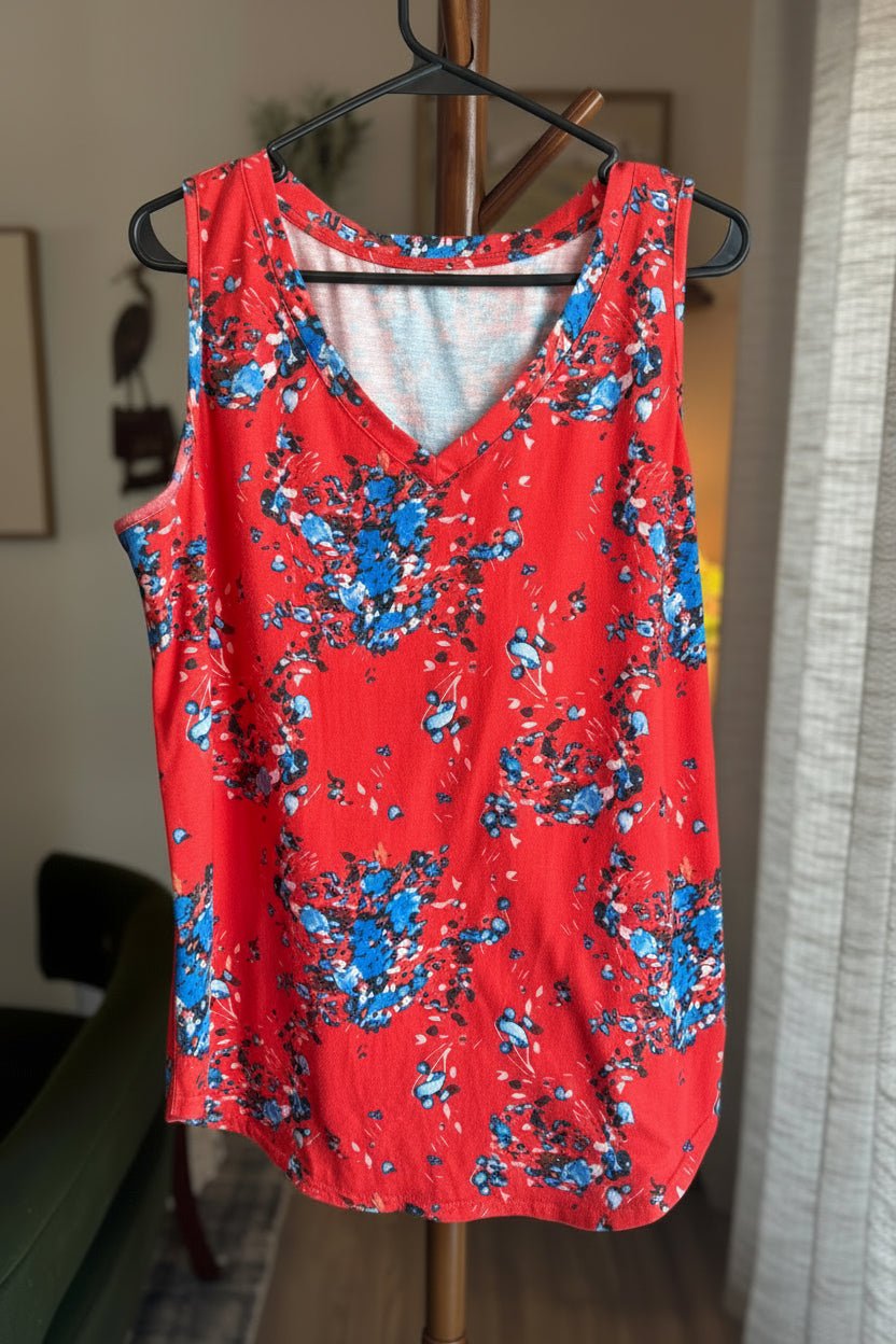 Long Length Red Tunic Tank, Women's XL - Haven on Summer HillWomen's Apparel