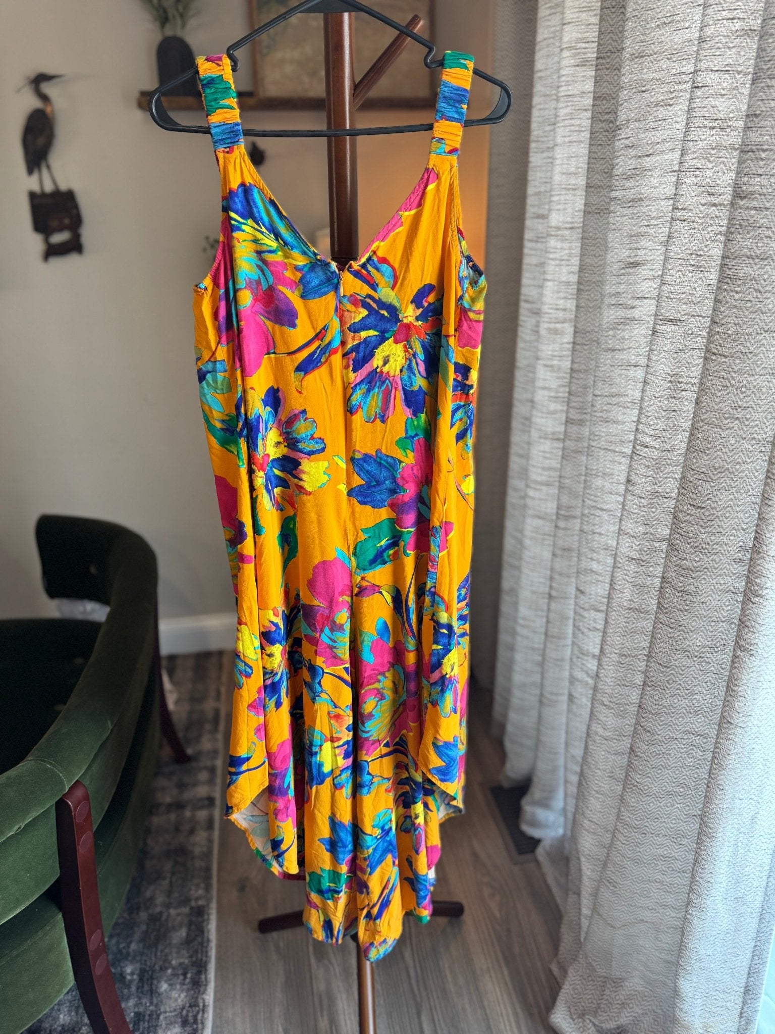 Tropical, Flowy Zip - Back Jumper, Women's Large - Haven on Summer HillWomen's Apparel