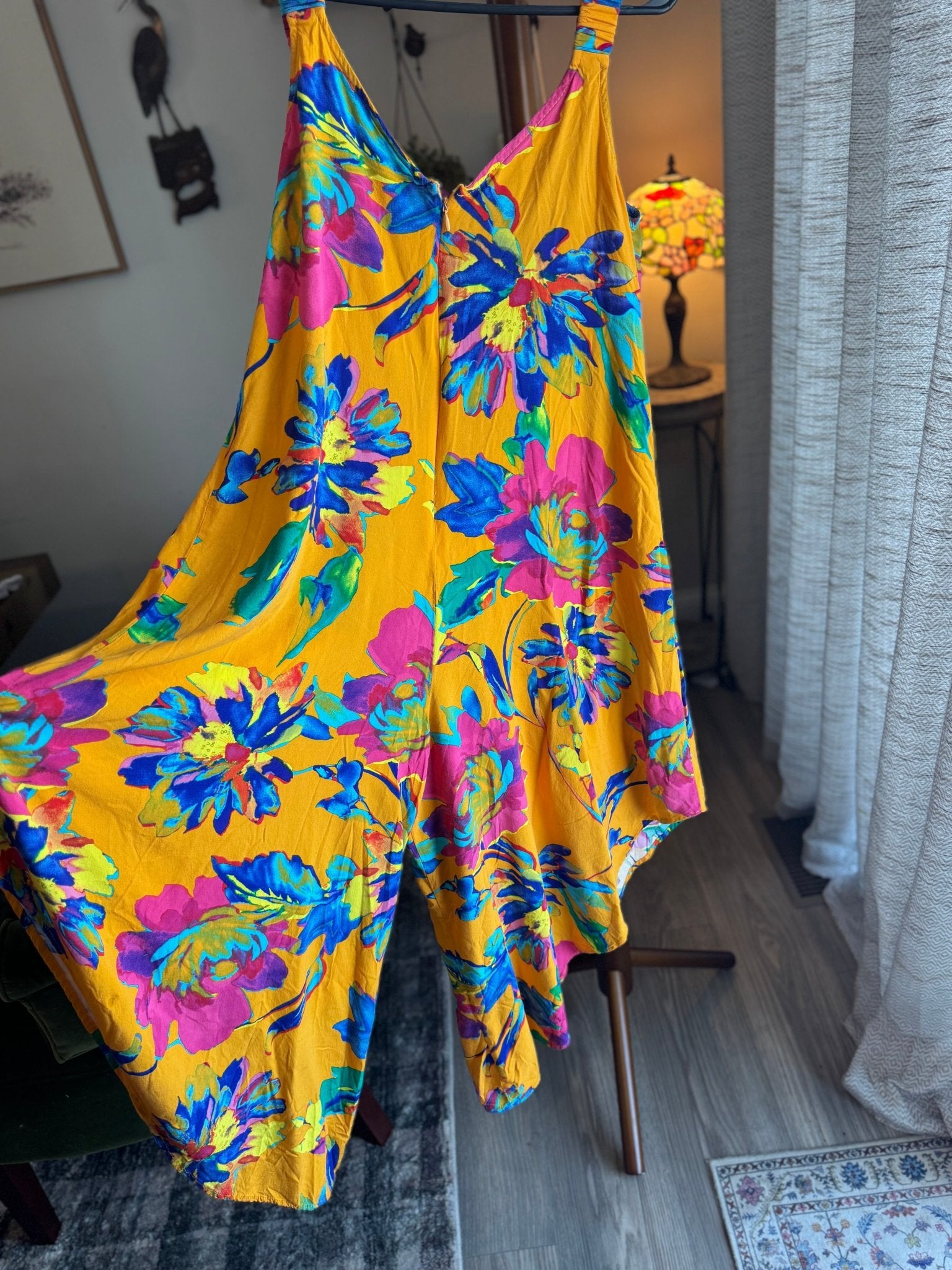 Tropical, Flowy Zip - Back Jumper, Women's Large - Haven on Summer HillWomen's Apparel