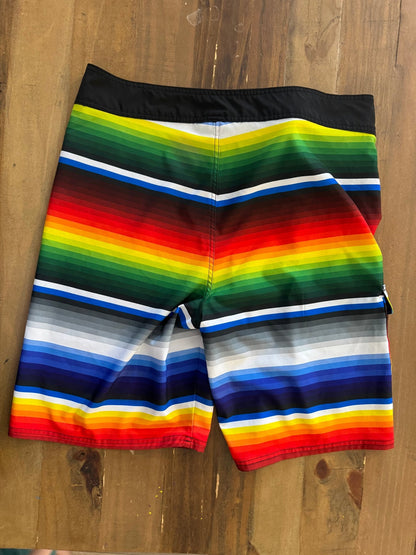 Vibrant Stripe Men's Swim Trunks, 38 Waist - Haven on Summer HillMen's Apparel