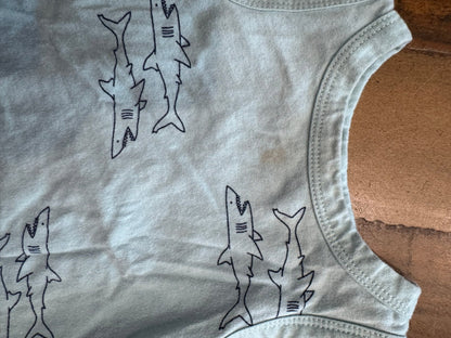 Light Grey Blue Shark Jumper, 6 Months - Haven on Summer HillDollar Bin