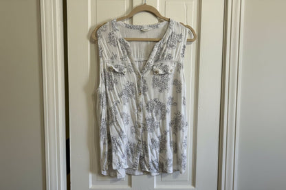 V - Neck Flowy Floral Print Sleeveless Top Women's 1X - Haven on Summer HillWomen's Apparel