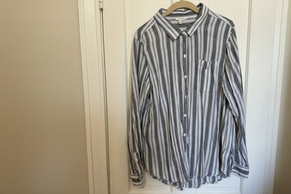 Lucky Brand Striped Collared Tunic Shirt Women's Large - Haven on Summer HillWomen's Apparel