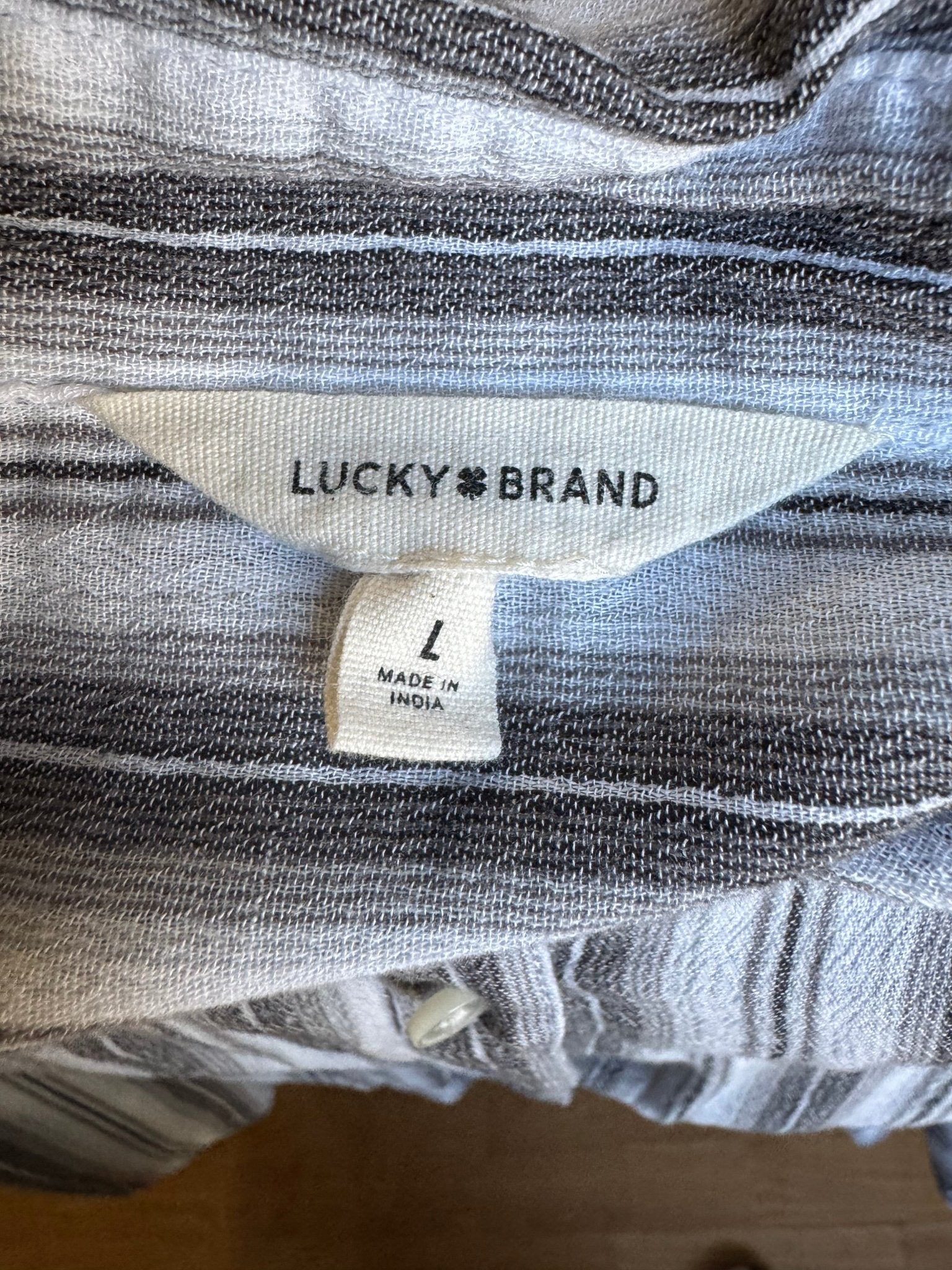 Lucky Brand Striped Collared Tunic Shirt Women's Large - Haven on Summer HillWomen's Apparel