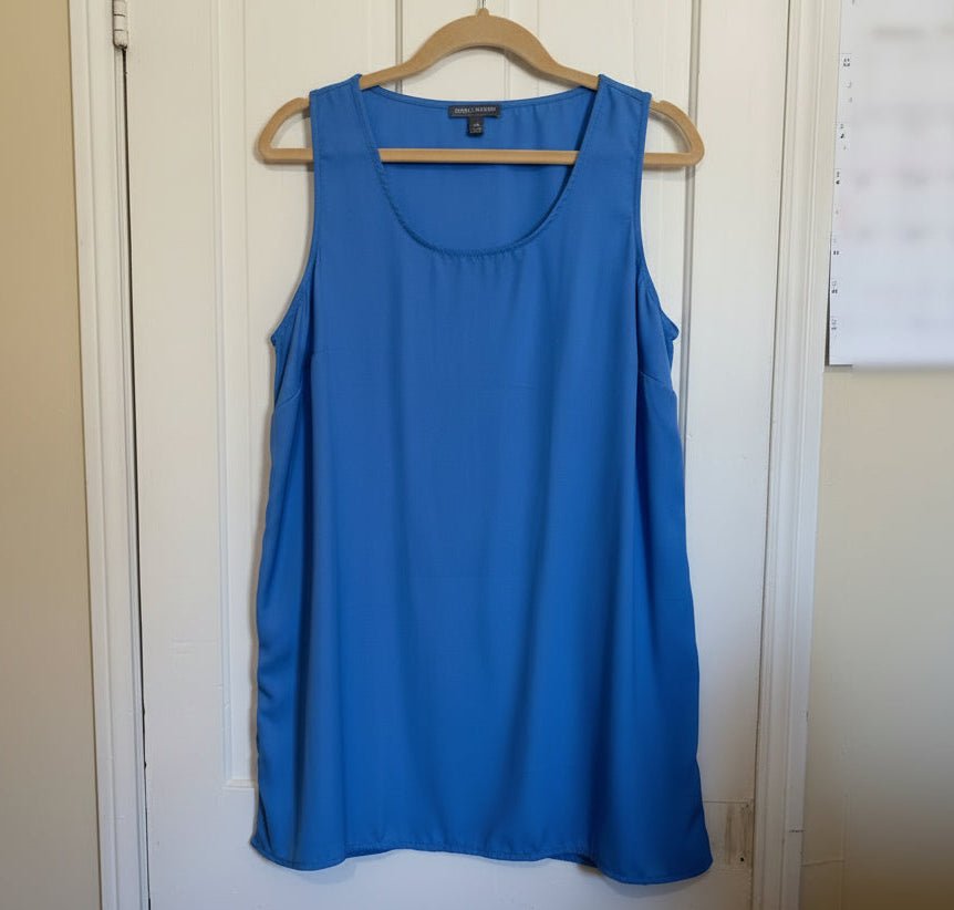 Flowy Blue Side Slit Tunic Top Women's 16 - Haven on Summer HillWomen's Apparel