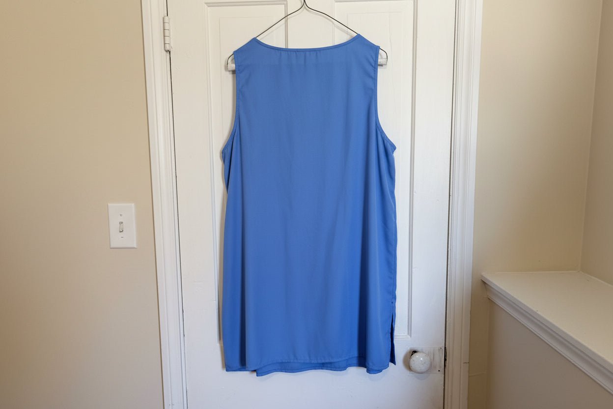 Flowy Blue Side Slit Tunic Top Women's 16 - Haven on Summer HillWomen's Apparel
