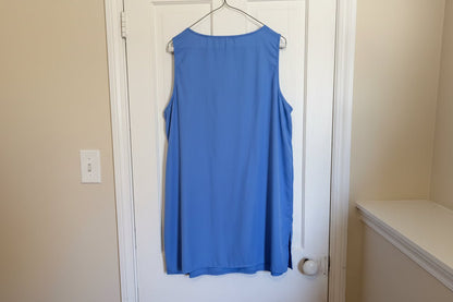 Flowy Blue Side Slit Tunic Top Women's 16 - Haven on Summer HillWomen's Apparel