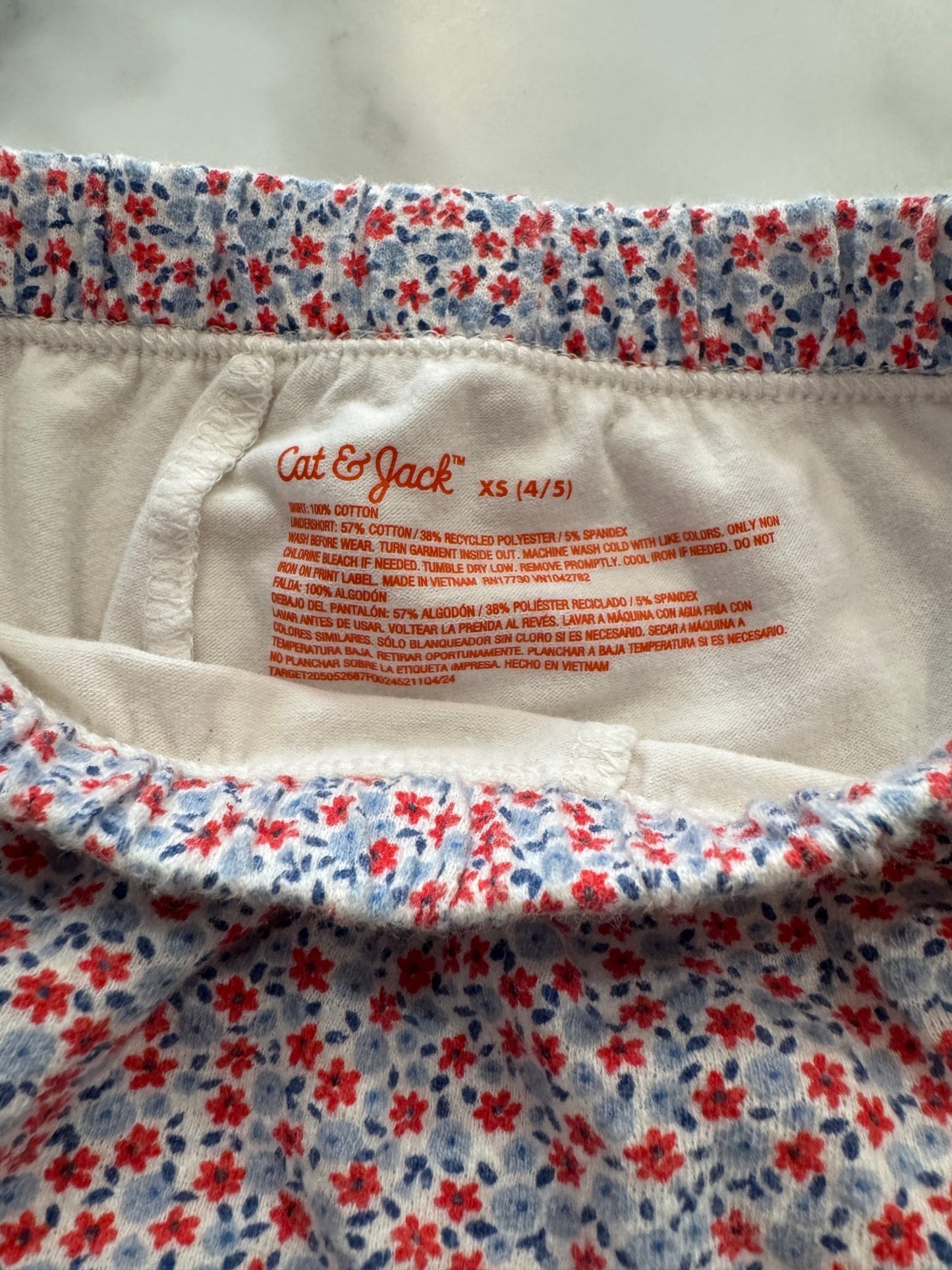 Blue and Red Ditsy Floral Ruffle Tiered Skort, 4/5T - Haven on Summer HillGirl's Apparel