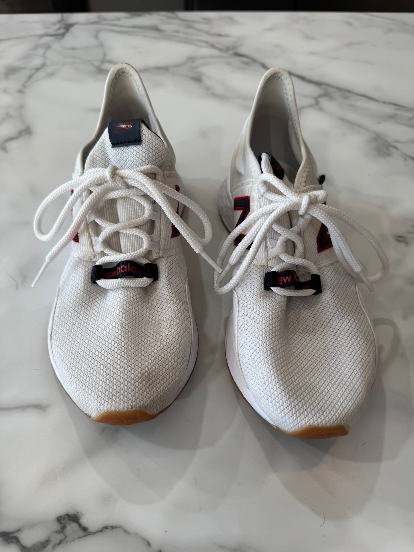 White and Navy New Balance Tennis Shoe Women's 8 - Haven on Summer HillWomen's Shoes
