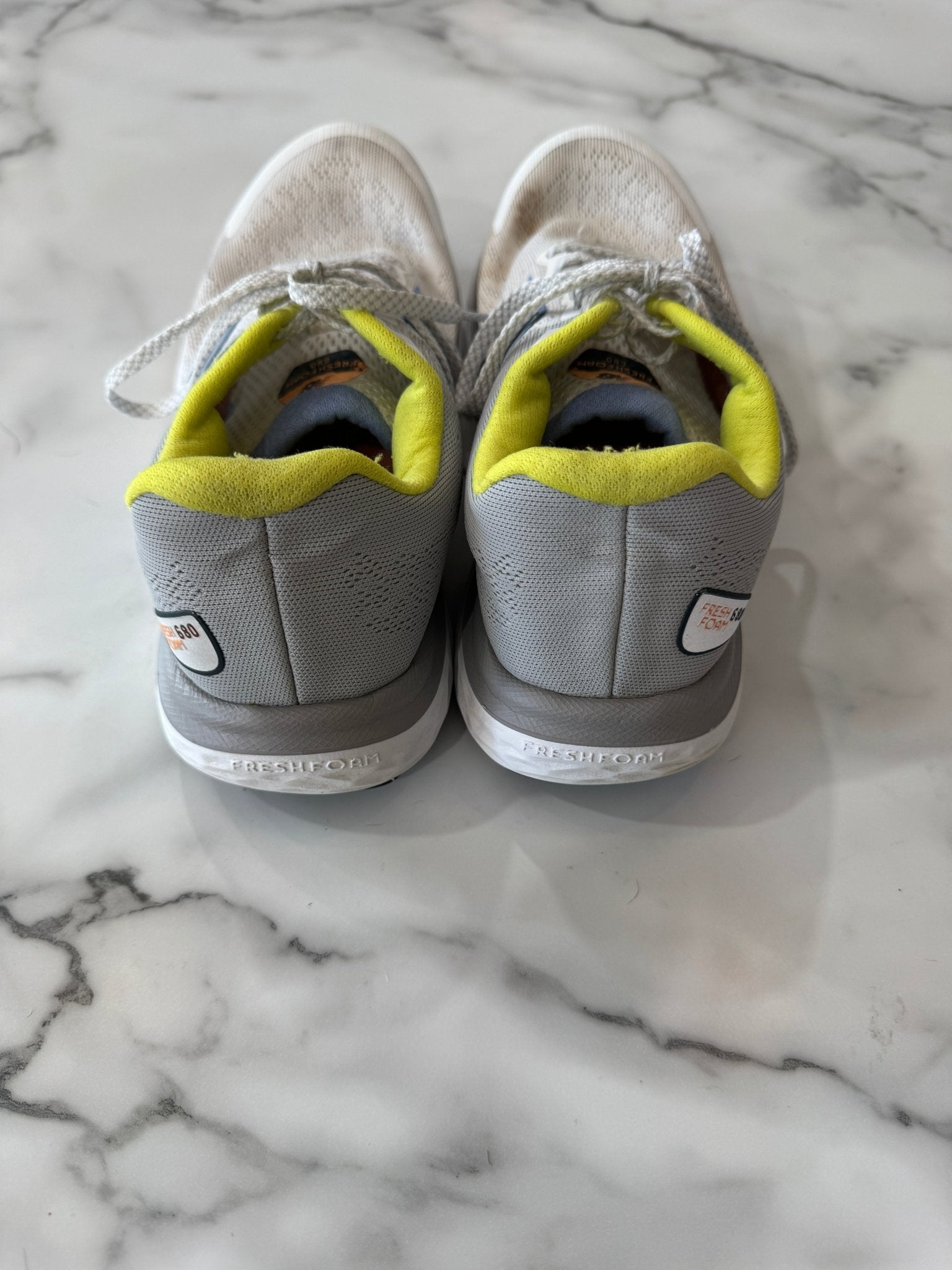 White and Lime Green New Balance Women's 8 - Haven on Summer HillWomen's Shoes