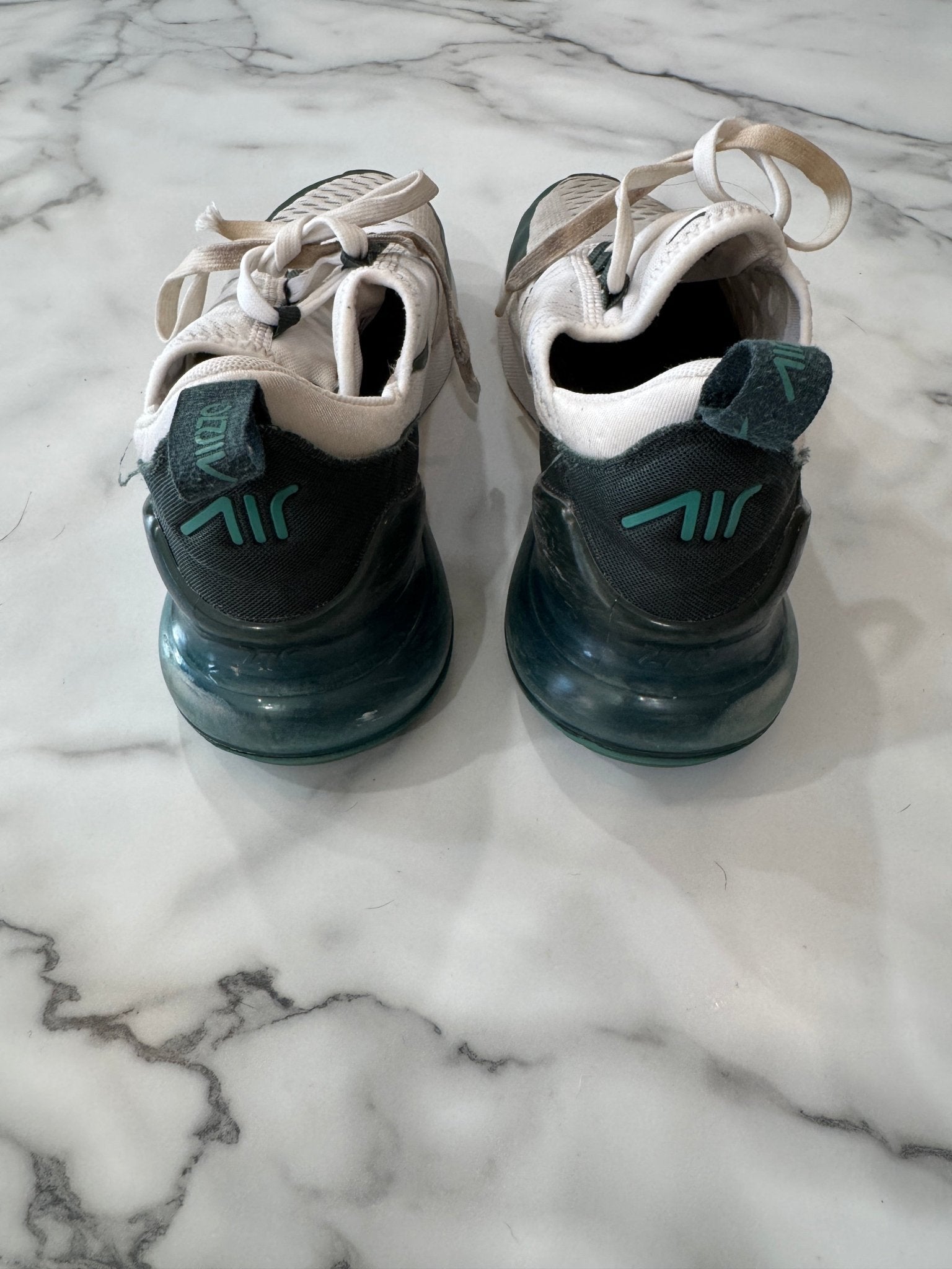 Green and White Nike Tennis Shoe Women's 7.5 - Haven on Summer HillWomen's Shoes