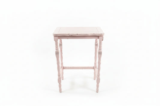 Light Pink Distressed Side Table
