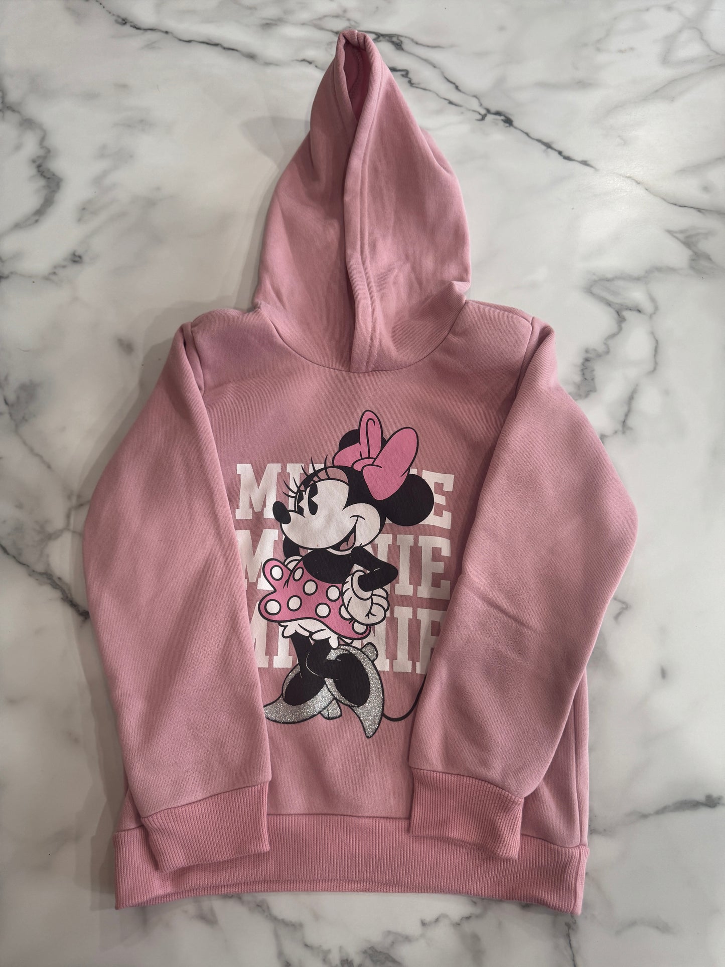 Minnie Mouse Dusty Pink Hooded Sweatshirt 5/6