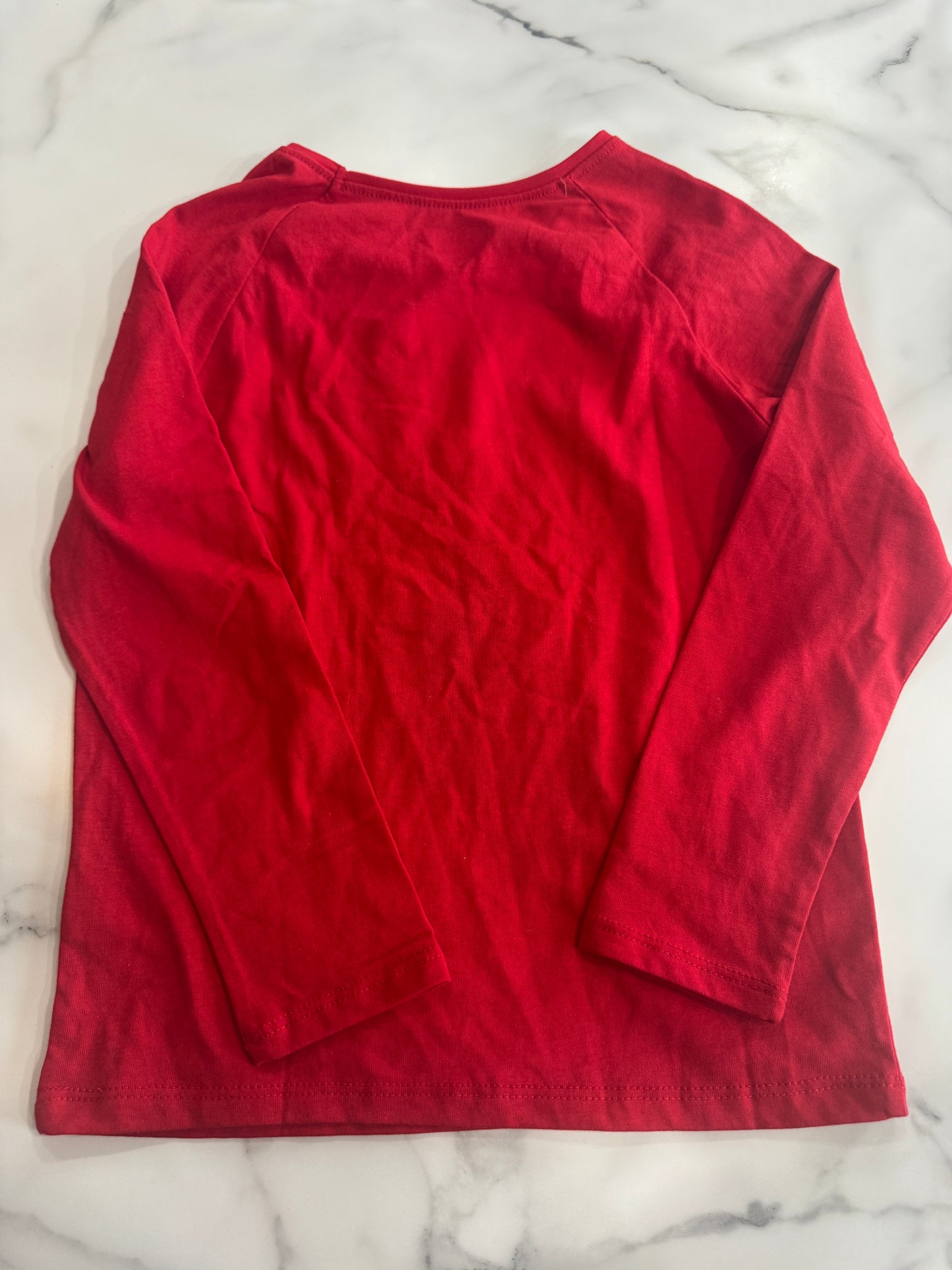 Red Long Sleeve Polar Bear Tee 5T