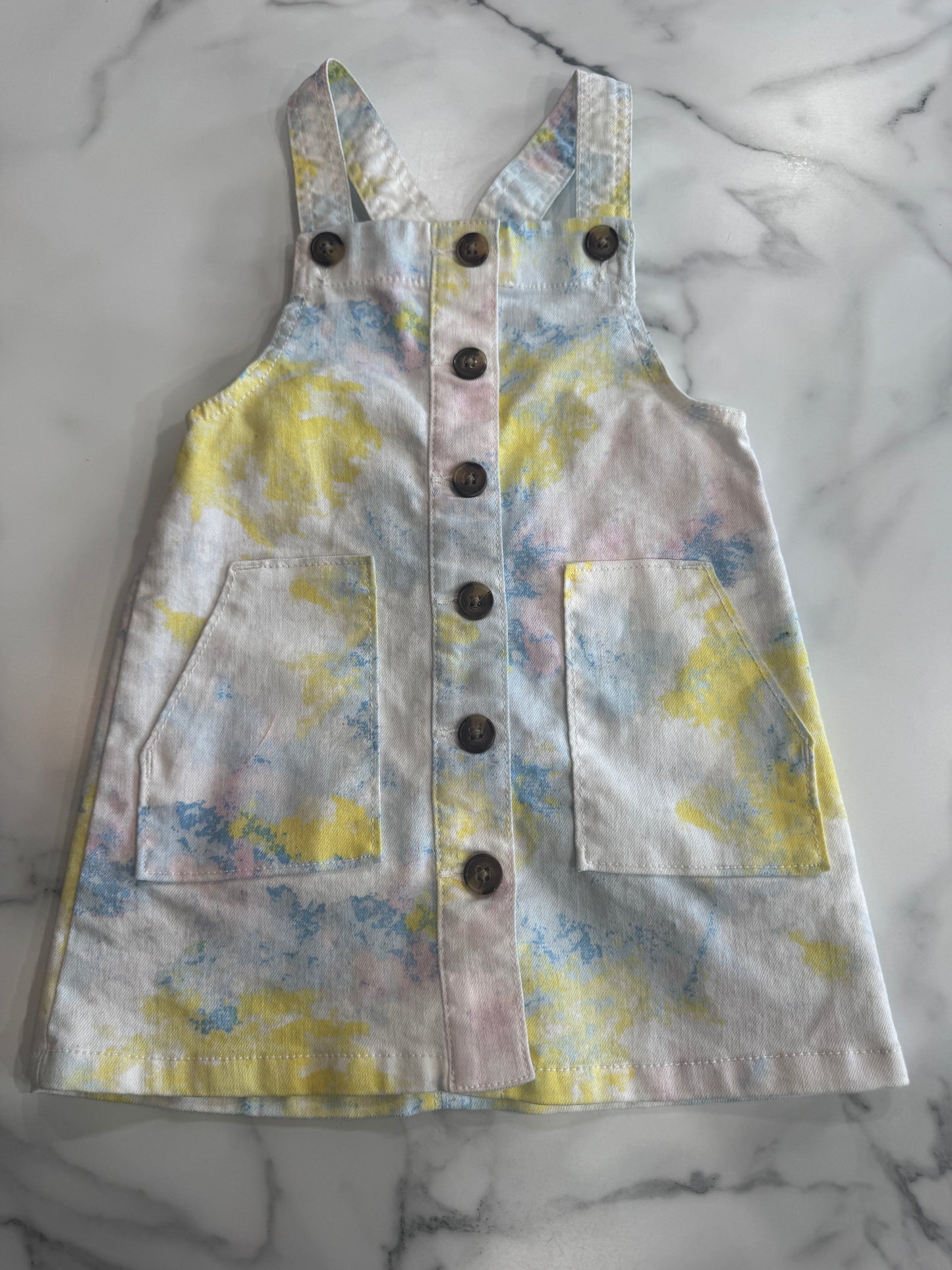 Tie Dye Soft Denim Jumper with Pockets 3T