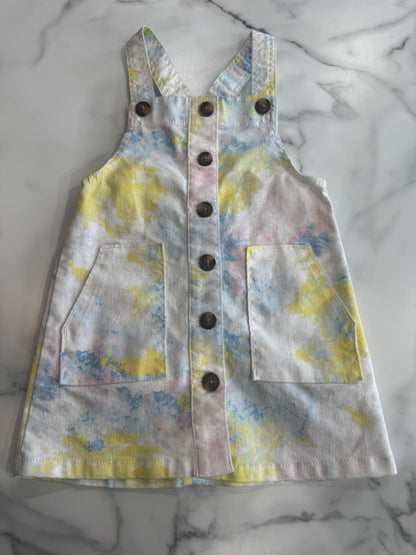 Tie Dye Soft Denim Jumper with Pockets 3T