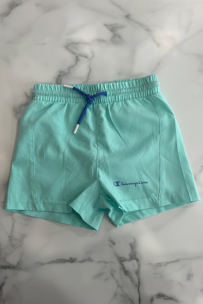 Champion Teal Shorts 2-In-One with Attached Liner Briefs 4T