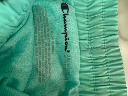 Champion Teal Shorts 2-In-One with Attached Liner Briefs 4T