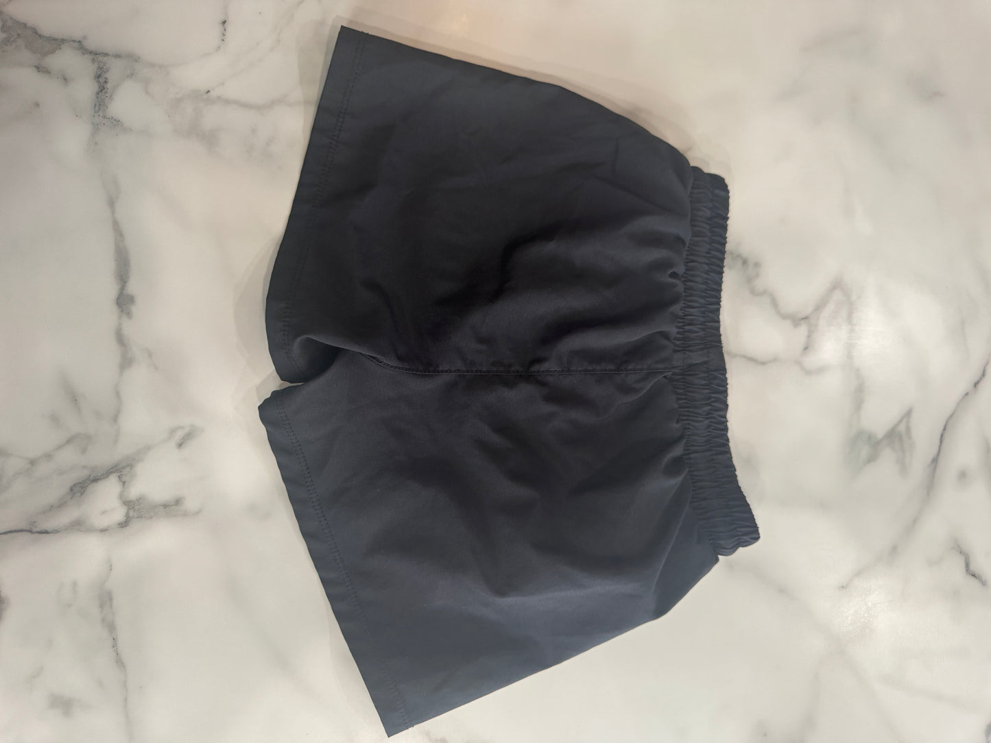 Champion Black Shorts 2-In-One with Purple Drawstring and Attached Liner Briefs 4T