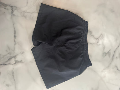 Champion Black Shorts 2-In-One with Purple Drawstring and Attached Liner Briefs 4T