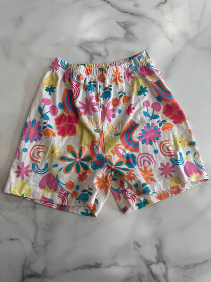 Set of 3 Orange & Floral Long Length Shorts 2/3T
