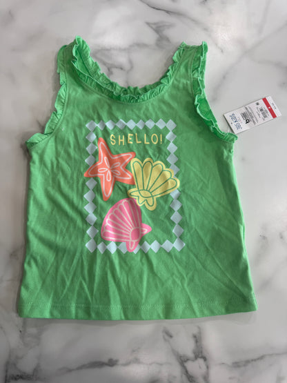Green "Shello" Tank New with Tags 4T
