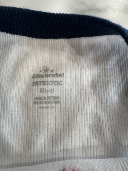 Navy & White Butterfly Tank 4/5T